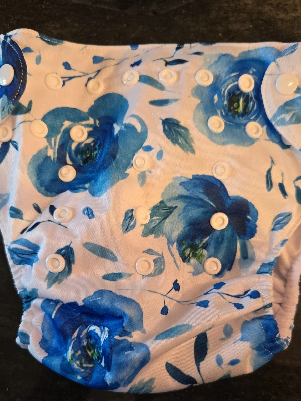 Blue Floral Reusable Or Swim Diaper Cover for Kids -